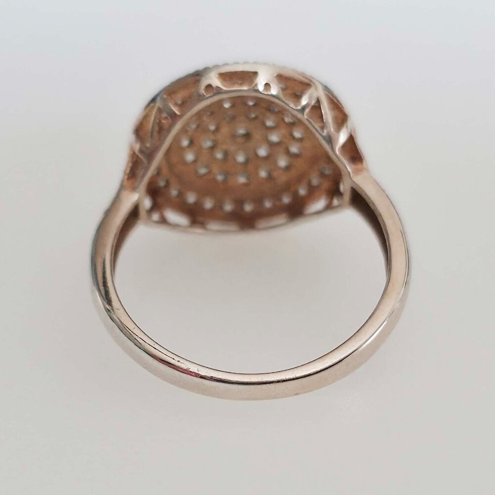 Sterling Silver Crystal Cluster Ring - image 6